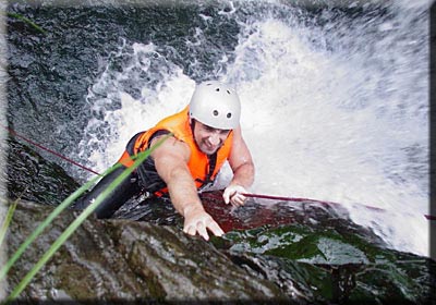 Climbing the waterfall